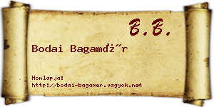 Bodai Bagamér névjegykártya